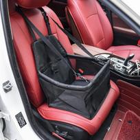Aukščiausios kokybės šunų / kačių automobilio sėdynės pagalvėlė su vandeniui atspariu pakabinamu krepšiu – saugi ir patogi kelionės patirtis juoda
