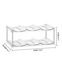 3 Tier Stackable Water Bottle Organizer Holder for Cabinet Plastic Clear Wine Rack Kitchen Storage Holder For Wine Drink Bottles