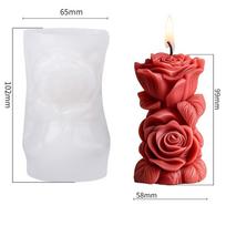 Rožių kolonos aromatinė žvakė silikoninė forma DIY rankų darbo dovana aromato difuzorius silikoninė forma