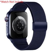Magnetic strap For Apple Watch bands 11 42mm 46mm 44mm 40mm 41mm 45mm 49mm Elastic bracelet iwatch Series ultra 3 2 9 8 se 3 10 38mm 40mm 41mm tamsiai mėlyna spalva
