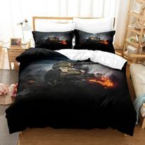 Tank War Theme Dirt Bike Bedding Set 3D Printed Suitable For Bedroom Duvet Cover Set With Pillowcases Kids Home Textile EU Single(135*200cm)3pcs