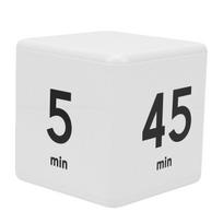 Countdown Timer Cube Design Multiple Time Settings 5 15 25 45 Minutes Study Timer for Students White