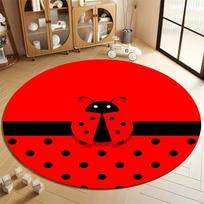 Colorful Ladybug Round Rug for Kids' Room Decor round carpet for home sofa bedroom, gift Diameter 60cm