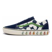 Vans Old Skool unisex floral print low-top skate shoes blue and white VN0A5DYCB1U 36.5