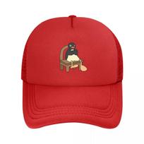 Angry Pingu Mesh Baseball Caps Snapback Fashion Baseball Hats Breathable Casual Casquette Outdoor Unisex One Size