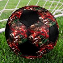1pc Cristiano Ronaldo Soccer Ball Size 5 Indoor Soccer Ball Fashion Colorful Backyard Game - Great For Sports Fans Gift HE19