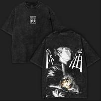 Jujutsu Kaisen Anime T Shirt Geto Suguru Vintage Washed Oversized T-shirt Men Women Clothing Summer Tee Tops S