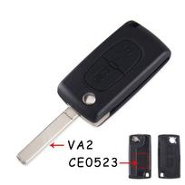 S 2/3/4 Bt Flip Folding Remote Car Key Case Shell For Peugeot 107 207 307 308 407 607 807 Citroen C2 C3 C4 C5 C6 C8 (as the picture,For Peugeot)