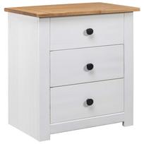 Nightstand White 46 x 40 x 57 cm Panama Pine