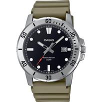 CASIO Standartinis Analoginis Kvarcinis Vyriškas Laikrodis MTP-VD01-3EV Karinis Alyvuogių Spalvos Užjūrio Modelis black