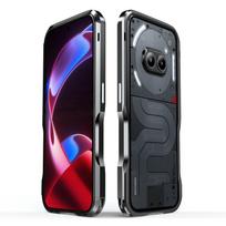 Luphie Metal Bumper Case for Nothing Phone 3a Pro / 2a Plus / Phone 3 3a 2a Aluminium Frame Cover with Carbon Fiber Back Sticker Opp Bag&For Nothing Phone 3a Pro 5G 6.77" juoda