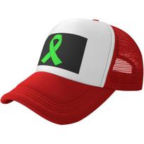 Lymphoma Green Ribbon Trucker Hat Unisex Adjustable Breathable Mesh Baseball Cap Outdoor Sports XS（old）
