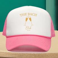 Bach Club Champagne Toast Trucker Hat Adjustable Polyester Mesh Cap Casual Adult Headwear One Size