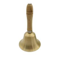 Medinė rankena Super garsus rankinis varpelis Nešiojami varpai iš žalvario Muzikinis mokymas 8*15cm