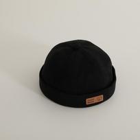 Children's Docker Cap Soft Fabric Casual Hat with Leather Patch Adjustable Fit for Outdoor Activities and Daily Wear One Size juoda
