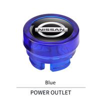 ACY1  Car Cigarette Lighter Port Dust Cover Protector Cap For Nissan Qashqai Juke Sentra Leaf Accessories mėlyna