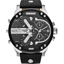 Dyzelio DZ7313 vyriškas laikrodis Juodas dirželis Juodas ciferblatas 57mm + dėžutė
