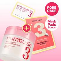 numbuzin No.3 Radiance Glowing Jumbo Essence Pad 70P Set (+Pad 6P+Mask Sheet 1ea)