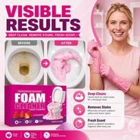 Foam Cleaner Toilet Cleaning Powder Strawberry Scented 100g Effective Bathroom Cleaning Removes Stains and Odors Easy to Use One Size rožinė