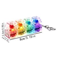 LED Klaviatūros Raktų Pakabukas Fidget Žaislai Krištolinis Spragsėjimo Sensorinis Žaislas Stresui Mažinti Klaviatūros Raktų Pakabukas Fidget Įtaisas Suaugusiems Vaikams black