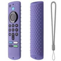 Pakaitinis dangtelis Amazon Fire TV Stick (3 gen) Smūgiams atsparus nuotolinio valdymo pulto silikoninis apsauginis dėklas levandų pilka spalva