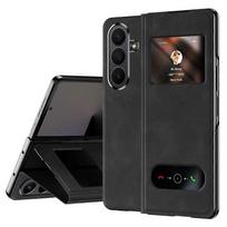 Compatible For Samsung Galaxy Z Fold7 5G Case View Window PU Leather Phone Cover juoda