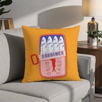 Coastal Charm Sardine Can Pillow Case 3D Print Polyester Fiber 40*40Cm Home Sofa Throw Decoration Festival Gift Peach skin 18*18(CM)-1Pcs