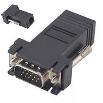 VGA plėstuvo kištukas į LAN CAT5 CAT6 RJ45 moteriškas tinklo kabelio adapterio rinkinys