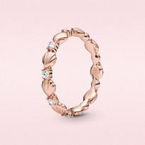 925 svarų sterlingų sidabro žiedai Princesės tiara karūna Žvilganti meilės širdelė , Papuošalai Vestuvių metinių CZ žiedai moterims Sužadėtuvių 9 beige