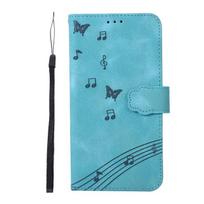 Leather I Phone 14 Case For Iphone 14 13 12 11 Pro Max 6 7 8 Plus 13 Mini X Xs Xr Se Case 3d Staff Butterfly Embossed Flip Cover iPhone 11 dangaus mėlyna spalva