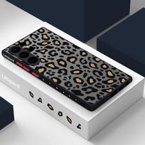 Leopardo rašto telefono dėklas, skirtas Samsung S25 S24 S23 S22 Ultra Plus S21 S20 Fe A54 A53 A52 5g A13 4g/5g, atsparus smūgiams, hibridinis, minkšti kraštai, akrilinis dėklas Samsung S24 juoda/ruda