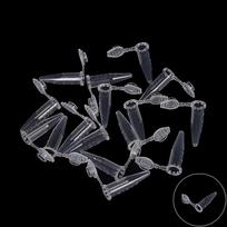 50 x 0,5 ml laboratorinio skaidraus mikroplastikinio mėgintuvėlio centrifugos buteliuko užsukamo dangtelio konteineris Ab,
