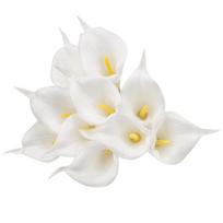10Pcs/Set Fake Flower Decor Real Touch Simulated Faux Leather Long Stem Bridal
