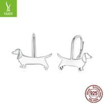 Yinziyun Dachshund Ear Cuffs: Cute S925 Sterling Silver Earrings for Women 925 Sterling Silver