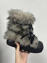 [Weird Aestheticism] Thick-soled burst leather fur snow boots women's new velvet and thickened cotton shoes in autumn and winter 35 juoda
