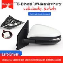 Compatible with Toyota RAV4 Rearview Mirror Assembly 13-24 Models - Electric Adjustment with 9 Wires, Reflective Backup Mirror. black