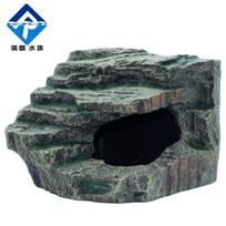 Turtle Basking Platform Large Aquarium Reptile Terrarium Landscape Slope for Brazilian Turtles Lizards Snake Hideout Cave Decor