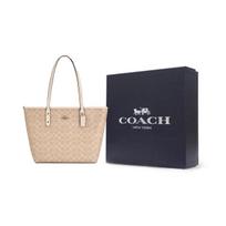 COACH City Dirbtinės Odos Rankinė, Pečių Krepšys Didelis Moteriškas Smėlio Geltonos Spalvos One Size-Gift Box Set (Basic Set + Black Gift Box)