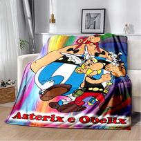 Asteriksas ir Obeliksas Galų Viduramžių Kaimas Animacinis Spaudinys Šilta Flanelinė Antklodė Sofai Lovai Namų Dekoras Dangalas Komiksų Gerbėjams 80cm x 120cm