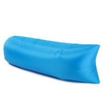 Outdoor Internet Celebrity Lazy Inflatable Sofa Air Mattress Single Recliner Portable Camping Lunch Break Sofa mėlyna