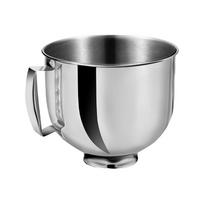 KitchenAid Mixer Bowl 4.5-5 Quart Stainless Steel Mixing Bowls with Handles Metal Kitchen Gadgets Aid Stand Mixer Accessories sidabras