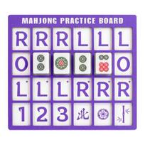 DYS Mahjong Practice Board with RLO Charleston Guide & 24 Slots, 3D Printed Solo Trainer, American Strategy Aid for Home Learning Beginners violetinė