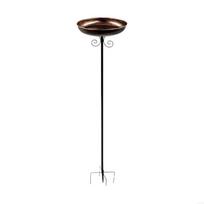 Elegant 31 Inch Wrought Iron Bird Feeder With Ground Support For Yard Enhancement And Wildlife Care P9YB