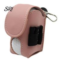 Tear Resistant Golf Bag Ball Waist with Clip Waterproof Faux Leather Tee Storage Pouch Tools Accessories Organizer Holder Men Women Enthusiasts A rožinė