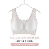 Development period girls underwear seamless tube top middle and high school students chest wrapping breathable thin fixed vest girls bra m( 32.5-45kg ) balta