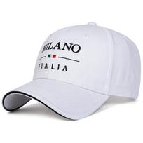 Unisex MILANO ITALIA raidžių siuvinėjimo beisbolo kepurės Pavasaris Ruduo Lauko reguliuojamos laisvalaikio kepurės Apsauganti nuo saulės kepurė Sportinė kepurė juoda