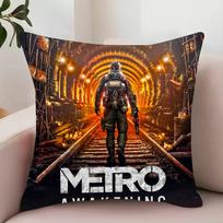 Game M-Metros 2033 Awakening Pillow Case Decor Protective Covers Comfortable Soft For Sofa Living Room Home Office Peach skin 18*18(CM)-1Pcs