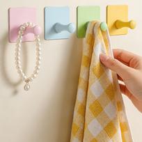 5/10 pieces dopamine hooks, non-piercing and seamless single hooks, perfect for hanging bathrobes, coats and hats