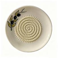 Round Plate Ceramic Ginger Grater Easy Clean Non-Slip Vegetable Grating Plate Reusable 2-in-1 Tomato Grinder Dish Tomato Grating
