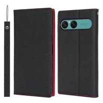 Compatible For Sony Xperia 10 VII Wallet Case Genuine Cow Leather Phone Cover Litchi Texture melsvėmėlis